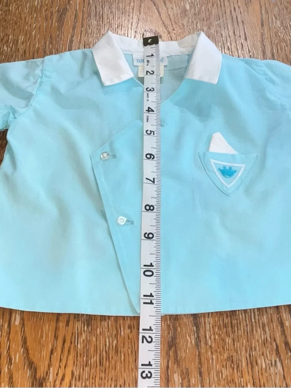 VINTAGE 60’s-70’s Nannette baby boy's two-piece short set Size 0-6 month